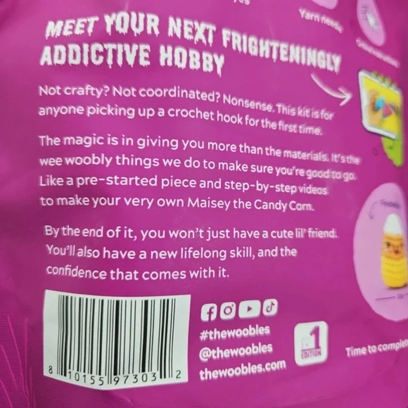 NEW The Woobles Halloween MAISEY Candy Corn Walmart Exclusive RARE Unopened - Picture 4 of 5